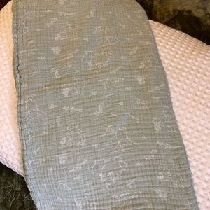 aden + anais Sage Green Muslin Swaddle Blanket Winnie the Pooh